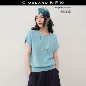 GIORDANO Women Knitwear Pure Cotton 100% Cotton Knitwear Casual Stylish Trendy Elegant Comfortable Fashion 18356604