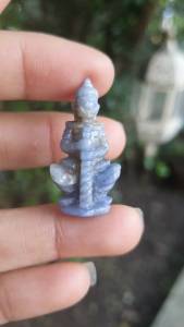 J354 งานแกะท้าวเวสสุวรรณจากนิหร่าพม่าดิบ งานแกะมือ