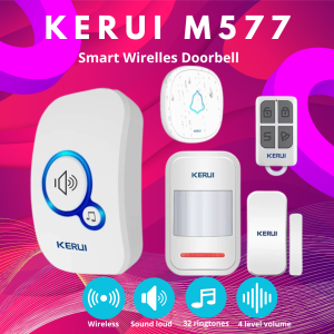 Alarm Bel Rumah Wireless Bel Pintu KERUI M557 Sensor Gerak Magnetik