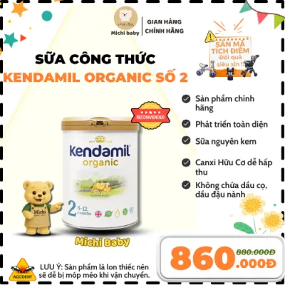 Michibaby Live - Sữa công thức Kendamil Organic và Classic Đầy Đủ Số 123 Nhập Khẩu Chính Ngạch Lon 800g- MC553