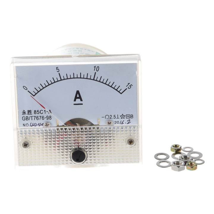 DC 15A Pannello Amperometro Analogico AMP Misuratore di Corrente DC 0