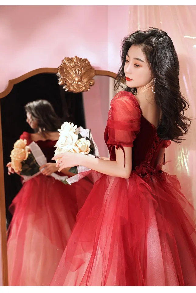 Red ball gown plus on sale size