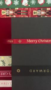 Polyester Hot Gold Gift Wrap with Christmas Tree Gift Ribbon for Hand-made Ribbon Cake Christmas Ribbon