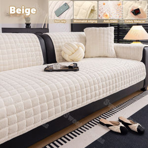 Velvet Sofa cushion universal skin-friendly Plush sofa cushion Non-Slip Fabric All-Inclusive Soft Seat Cushion Full Set Of Thickened Sofa Cover 1/2/3/4 Seaters Fabric Sofa Protector Four Seasons