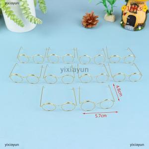 [COD] yixiayun 5/10Pcs Fashion Round Frame Lensless Retro Cool Doll Glasses For 9/25/30cm Doll