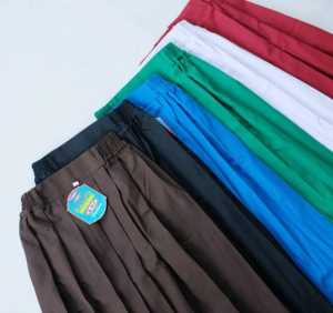 PROMO GRATIS ONGKIR rok seragam sekolah biru benhur rempel panjang madrasah/MI terlaris GROSIR AMEL