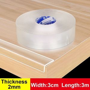 WUXU Transparent Table Edge Guard Tape Collision Proof Self Adhesive Protective Strip Kids Baby Safety Furniture Corner Bumper