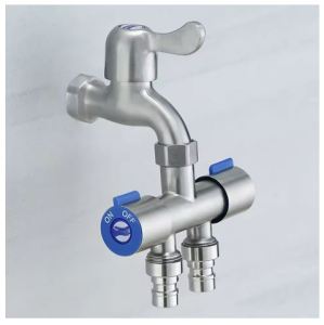 Dual Control Diverter Valve 1 In 2 Out Faucet Washing Machine Toilet Shower Valve Bathroom Triangle Valve Water Control Valve