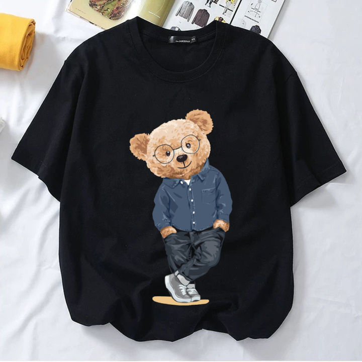 Fashion Tee]2022 New fashion style Funny Teddy Bear short sleeve