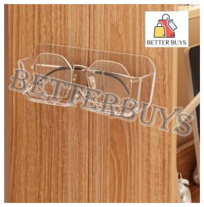 BETTER BUYS 1PC Glasses Storage Box Wall Mounted Punch Free Sunglasses Organizer Rack High-end Glasses Showcase Storage Rack