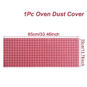 KEYOOL 85x35cm Microwave Oven Dust Cover Oil Proof Waterproof Polyester Fabric Protective Cover Universal Washable Machine Protector Household Kitchen Decor
