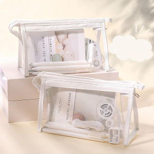 Large Capacity Transparent Pencil Case Ins Korean Style Pencil Bag Aesthetic Clear Pensel Case Cute Student