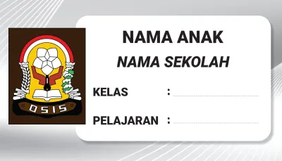 Stiker Label Mata Pelajaran Pakai Nama Anak Tinggal Tempel Di Buku Isi 40 Pcs
