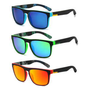 Popular Polarized Sunglasses with Square Frame UV400 Protections Men Outdoor Sport Eye Glasses Windproof Eyewear