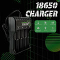 Battery Charger 4 Slots  Lithium Ion Battery Charger  18650 14500 Battery Charger Portable Travel USB Charger DC 4.2V 1000mA Output. 