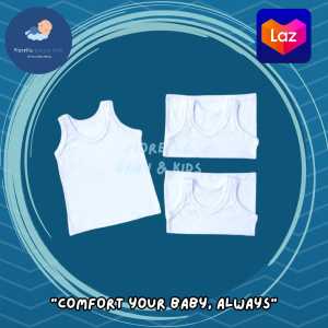 Singlet Bayi Kaos Dalam Anak Katun Putih Polos Isi 6 Pcs