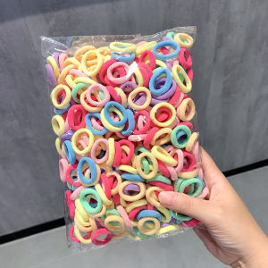 Túi 100GR Khoảng 500 sợi thun buộc tóc vải mềm cho bé KAKA - Kích thước 1.5-2cm