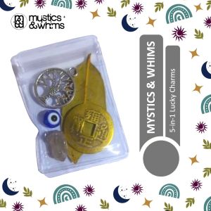 LUCKY CHARMS FOR WALLET (5 IN 1 SET RELIGIOUS PROTECTORS PROTECTION CHARMS ST. BENEDICT MEDAL)