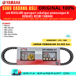 Vanbelt Mio Sporty Original Yamaha Mio Soul Karbu Ori Vanbelt Mio soul lama Vanbelt Mio smile Ori Yamaha Vanbelt Mio Lama Original Vanbelt Yamaha Nouvo Z ORIGINAL YAMAHA GENUINE PART 5TL