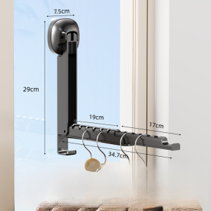 🥳Big Discount 🥳Balcony Home Use No Punch Retractable Folding Drying Rack Adjustable Foldable Wall Mounted Clothes Drying Rack For Balcony Windows No Drill Expandable Laundry Hanger Space Saving Storage Holder Wall-mounted Punch-free Clothes Drying Rack