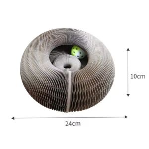 Foldable Mainan Kucing Bola Putar Portabel Garukan Kucing Cat Scratcher Adjustable Cat Toys Interactive Mainan Tower Kucing