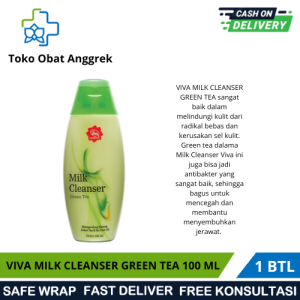 VIVA  MILK CLEANSER GREEN TEA 100 ML/PEMBERSIH WAJAH