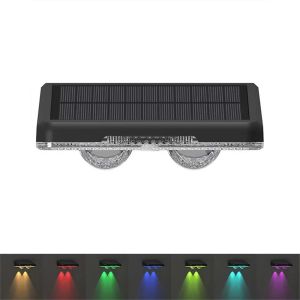 LED Solar Light Outdoor Waterproof Wall Lamp RGB 3Color Path Garden Landscape Decoration Balcony Courtyard Fence Solar Lights