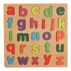 Alphabet Wooden Puzzle Childrens Letter Cognition Early Education Building Block Shape Wooden Toy Montessori toy木质字母手抓版