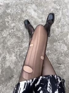 Stoking Hitam Seksi Seksi Seksi Seksi Wanita Musim Panas Seksi Pakai Pakai Tangan Koyak Tangan Stoking Hitam Anti-Snag