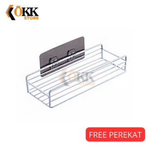 OKK Rak Sudut Kamar Mandi Tempel Dinding Keramik Rak Sudut Tempel Dinding Tanpa Bor Dinding