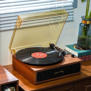 Middix Vinyl Record Player Bluetooth Speaker Built-in Speaker with USB RCA Output Retro Phonograph Turntable