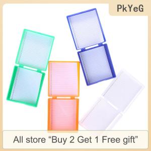 [COD] PkYeG Tool 4 Color Plastic Microscope Slide Box 25pcs Biological Slices Storage Case Holder For Prepared Microscope Slides