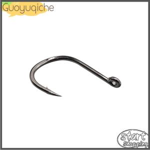 【Guoyuqiche】 Câu cá móc mắt vòng tròn jighead thép gai fishhooks thép carbon cao cho cá chép câu cá Vật liệu hàng hóa phụ kiện pesca