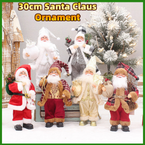 12inch Santa Claus Electric Singing Swing Climbing Rope Ladder Musical Plush Toys Christmas Ornament Kids Xma Gift
