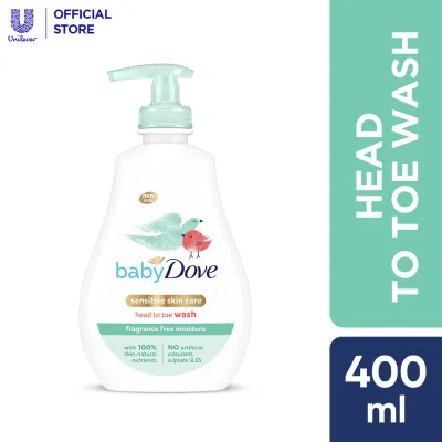 Baby Dove Sensitive Care For Babies Head To Toe | Body Wash Liquid Soap Fragrance-Free Moisture 400ml