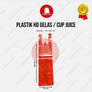 KANTONG PLASTIK WARNA WARNI 2 CUP GELAS/ CUP JUS/ CUP BOBBA 10X40CM