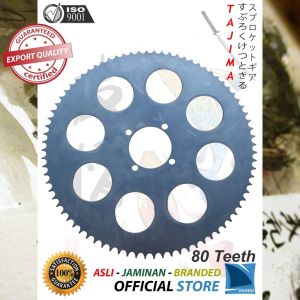 Gigi Tarik 428 - 80T YAMAHA RX 100 RXS RXK RX King Gir Belakang - Rear Sprocket Gear TAJIMA