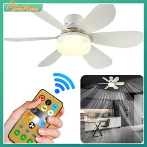 【Fast Delivery】Stylish Ceiling Fan with LED Lamp E27 Socket 52cm 3-Speed Indoor Lighting for Home Decor【Arrive 1-3 Days】