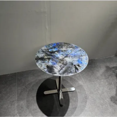 CT217D114 ZEITAKU โต๊ะกลมหินอ่อน โต๊ะกลมเล็ก มุมแขกสุดหรูน้ำหนักเบา Sofa side table Bedside table
