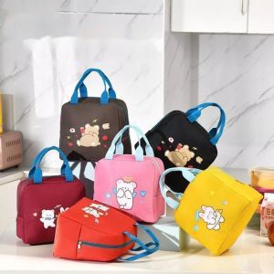 New Portable Lunch Bag New Thermal Insulated Lunch Box Tote Cooler Handbag Lunch Bags Tote Food Bags Multifunction Large Capacity Cooler Bag Waterproof Oxford Portable Zipper Thermal Lunch Bags For Women Lunch Box Picnic Food Bag