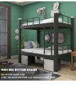 【COD】Heavy duty bunk bed with stairs Staff Dormitory Bed Wrought Iron Bed Double decker bed frame Student apartment loft bed 79*36*71 Inch/79*48*71 Inch. 