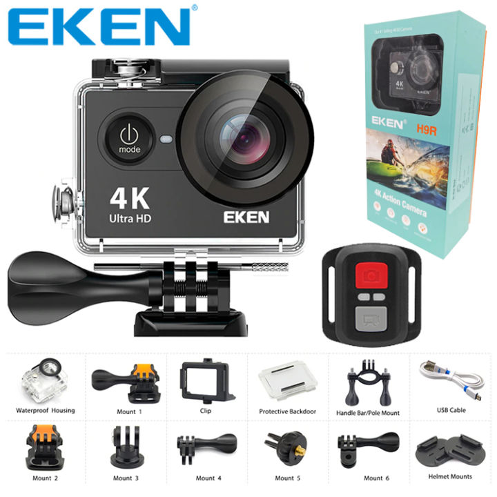 EKEN H9R Action Camera Sports Cam 20MP 4K Ultra HD Accessories