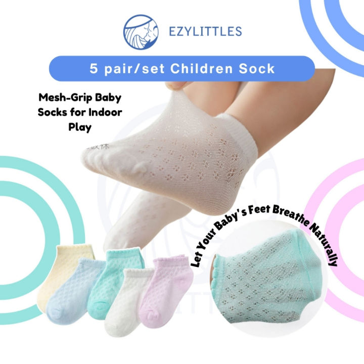 EZYLITTLES%20Baby%20Mesh%20Cotton%20Socks%20Anti%20Slip%20Short%20Breathable%20Summer%20Socks%20for%20Newborn%20Infant%20Toddler%20Boys%20Girls%20Stokin%20Bayi%20Nipis%20Lembut%20Berlubang%20Anti%20Tergelincir%20Sesuai%20Cuaca%20Panas%20Selamat%20Dipakai%20Harian%20Selesa%20Kain%20Kapas%20Untuk%20Bayi%20Jalan%20-%20Image%202