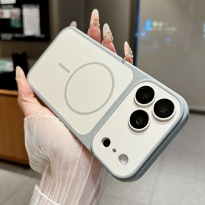 For iPhone 18 Pro Max Frosted Contrast Color Magnetic Case For iPhone 17 Air 16 15 14 13 12 11 Pro Max For Magsafe Bumper Cover