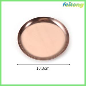 【feitong】🚕🚕【HOT SALE】 Light Luxury Style Metal Jewelry Tray Stainless Steel Storage Tray Dormitory Cosmetics Jewelry Plate Decoration