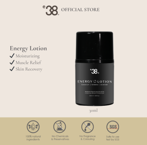 e38 Energy Lotion | 100% Natural Aromatherapy Organic Moisturizing Quick Absorb Premium Body Lotion Premium Massage Lotion Relief Muscle ache pain skin recovery