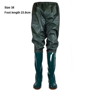 ALLUCK Waterproof Transplant Pants Wading Pants Shoes Plastic PVC High Tube Fishing Pants Integrated Fishing Pants 10 Sizes Foldable Transplant Water Pants