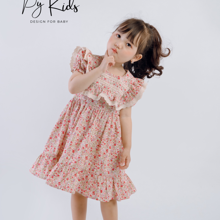 Váy bé gái, đầm bé gái hoa nhí chất thô mềm mại sang chảnh cho bé gái tại  Vibafashion shop - Trang phục khác | ThờiTrangNữ.vn