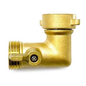 3/4 Female Threaded Hosepipe Adapter Water System Connector Brass Angled Tap Connector 3/4 Rotating Hose Connector
