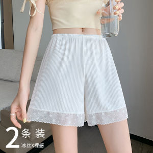 Womens Anti-light Loose Safety Pants Lace Edge Summer Thin Bottoming Shorts